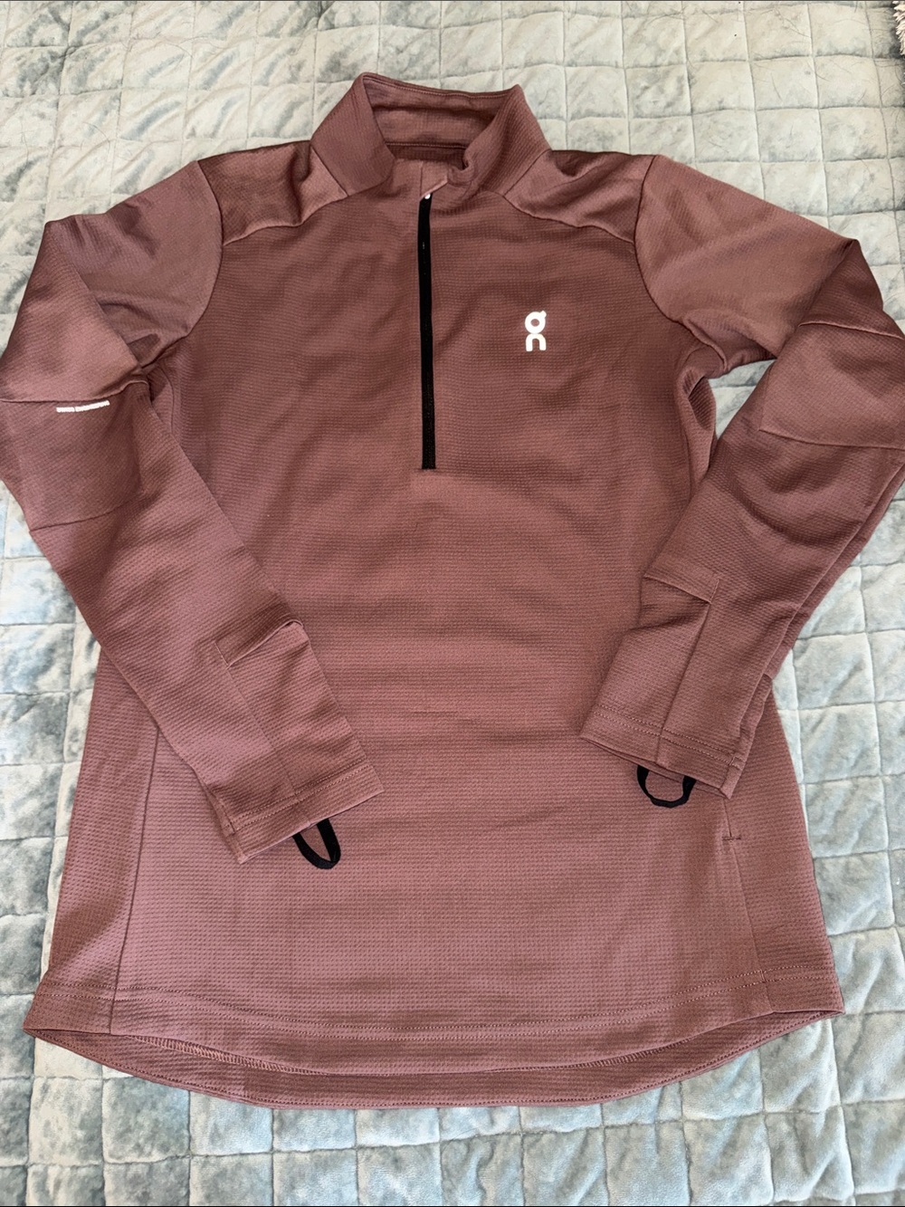 On Running Climate Shirt Women's cocoa brown Half-Zip Performance Pullover
